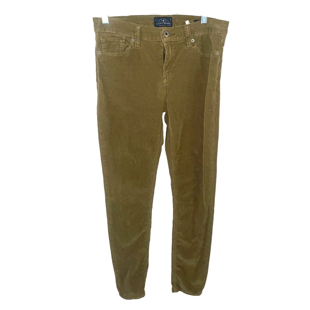 Lucky Brand Brooke Skinny Beige Corduroys Sz 6/28 EUC